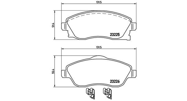 MAGNETI MARELLI stabdžių trinkelių rinkinys, diskinis stabdys 363700459036